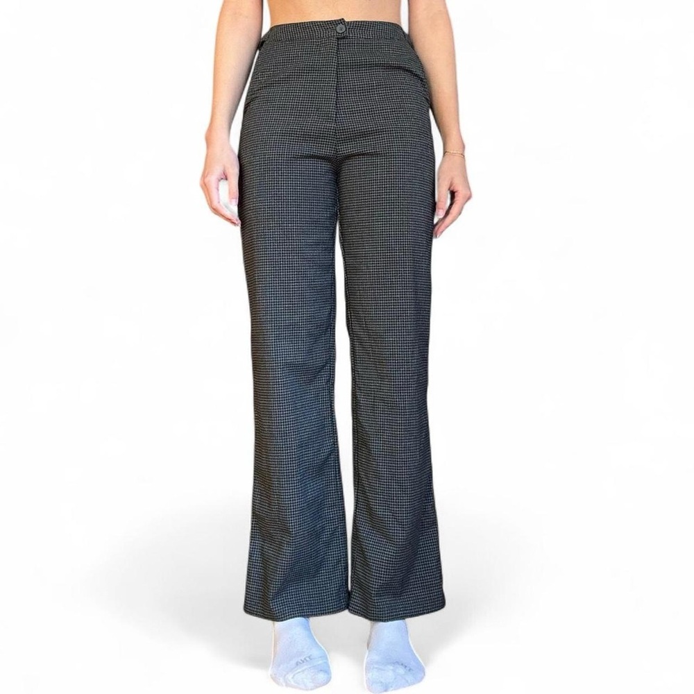Women's Brandy Melville Black Checkered Pants